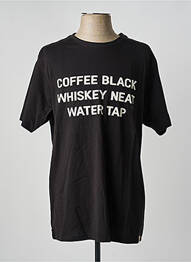 Tricou croială dreaptă mâneci scurte negru IRON AND RESIN homme