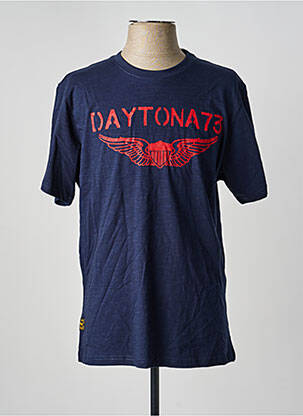 Tricou croială dreaptă mâneci scurte albastru DAYTONA bărbat