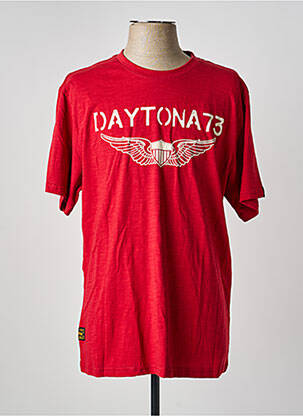 Tricou croială dreaptă mâneci scurte roșu DAYTONA bărbat