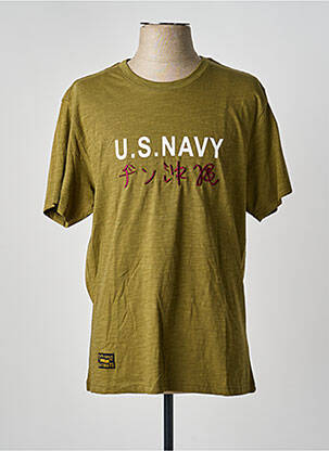 Tricou broderie mâneci scurte verde DAYTONA homme