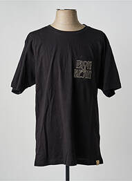 Tricou croială dreaptă mâneci scurte negru IRON AND RESIN homme