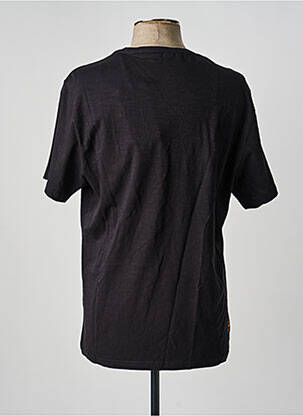 Tricou croială dreaptă mâneci scurte negru DAYTONA bărbat