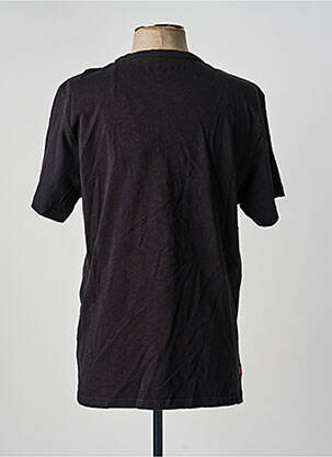 Tricou croială dreaptă mâneci scurte negru DAYTONA bărbat
