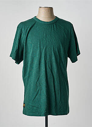 Tricou croială cambrată mâneci scurte verde DAYTONA bărbat