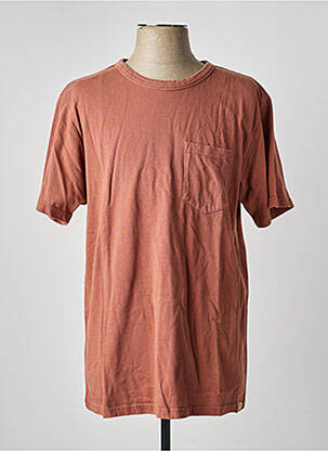 Tricou croială dreaptă mâneci scurte maro IRON AND RESIN bărbat