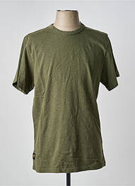Tricou croială dreaptă mâneci scurte verde închis DAYTONA homme