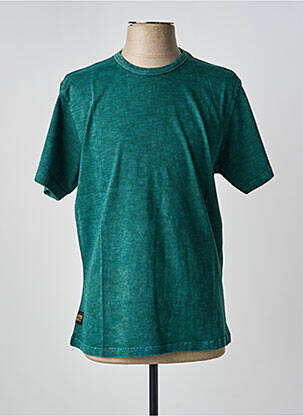 Tricou croială dreaptă mâneci scurte verde deschis DAYTONA bărbat