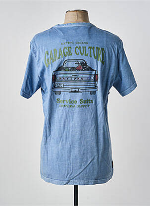 Tricou croială dreaptă mâneci scurte albastru DAYTONA bărbat