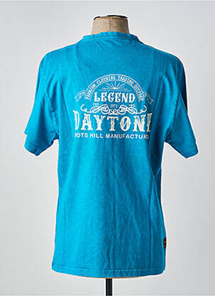 Tricou croială cambrată mâneci scurte albastru DAYTONA bărbat