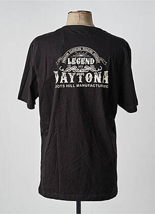 Tricou croială cambrată mâneci scurte negru DAYTONA bărbat
