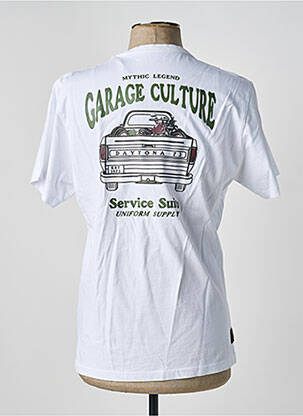 Tricou croială cambrată mâneci scurte alb DAYTONA bărbat