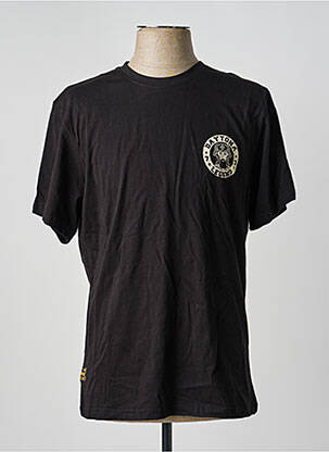 Tricou croială dreaptă mâneci scurte negru DAYTONA bărbat