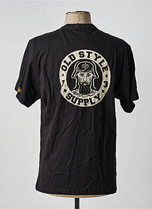 Tricou croială dreaptă mâneci scurte negru DAYTONA bărbat