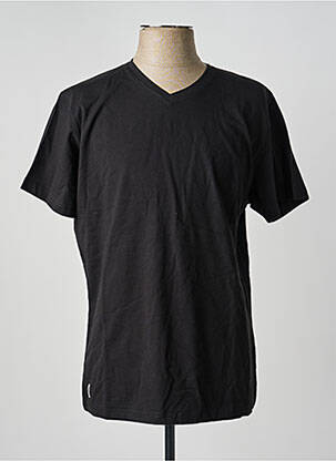 Tricou croială dreaptă mâneci scurte negru DAYTONA bărbat