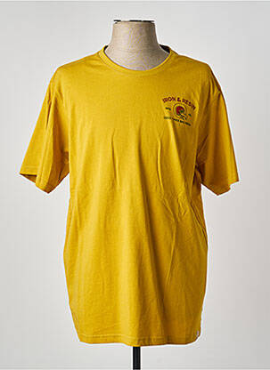 Tricou croială dreaptă mâneci scurte galben IRON AND RESIN bărbat