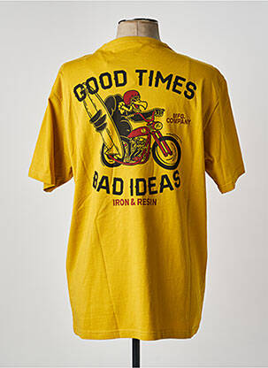 Tricou croială dreaptă mâneci scurte galben IRON AND RESIN bărbat