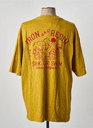 Tricou croială dreaptă mâneci scurte galben IRON AND RESIN bărbat