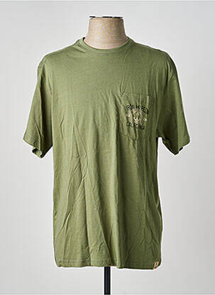 Tricou croială dreaptă mâneci scurte verde IRON AND RESIN bărbat
