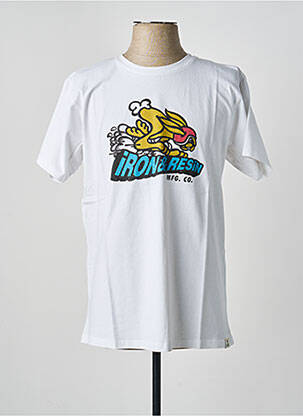 Tricou elasticitate mâneci scurte alb IRON AND RESIN bărbat