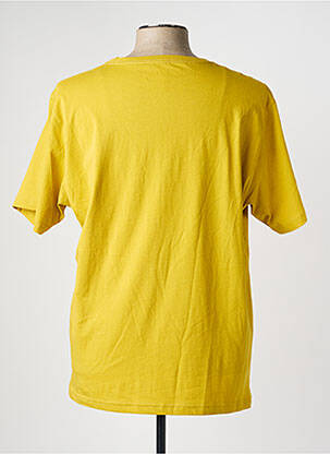 Tricou serigrafie flockată mâneci scurte galben IRON AND RESIN bărbat
