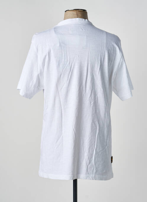 Tricou croială dreaptă mâneci scurte alb DAYTONA homme