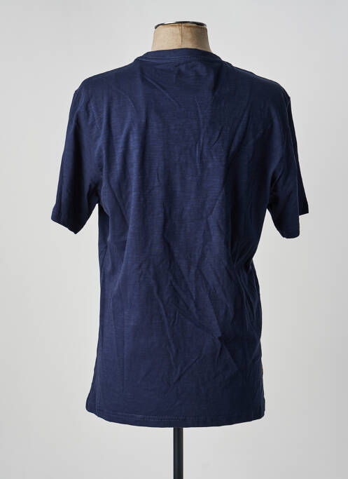 Tricou croială dreaptă mâneci scurte albastru DAYTONA homme