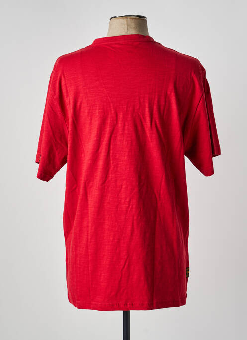 Tricou croială dreaptă mâneci scurte roșu DAYTONA homme