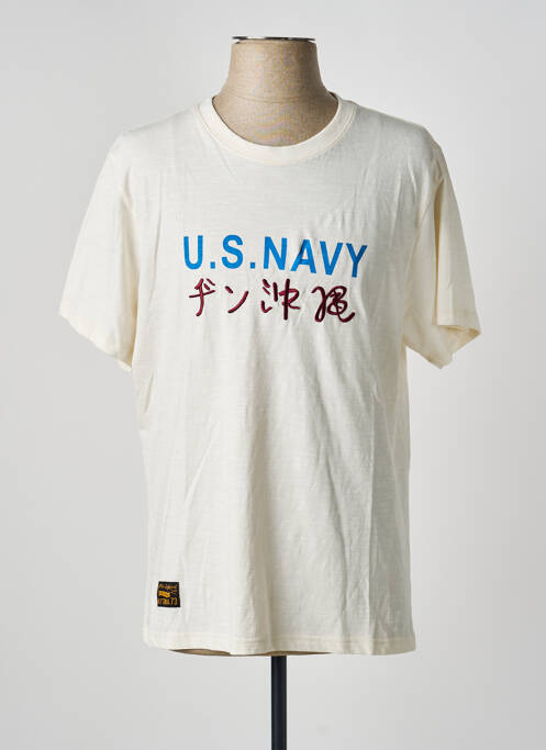 Tricou broderie mâneci scurte alb DAYTONA homme