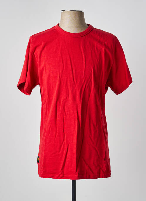 Tricou croială dreaptă mâneci scurte roșu DAYTONA homme