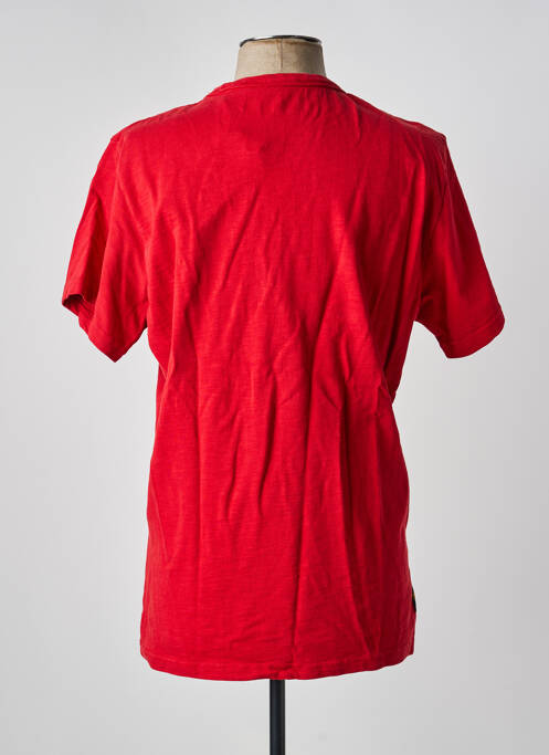 Tricou croială dreaptă mâneci scurte roșu DAYTONA homme