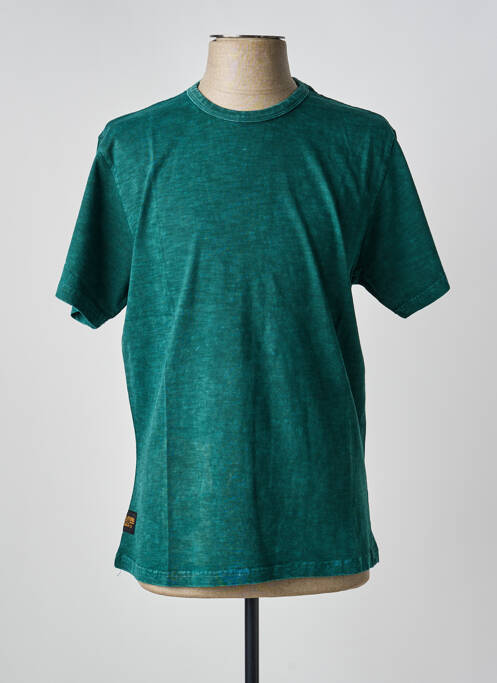 Tricou croială dreaptă mâneci scurte verde deschis DAYTONA homme