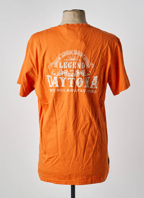 Tricou croială cambrată mâneci scurte portocaliu DAYTONA homme