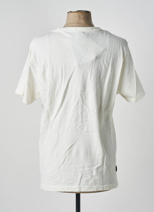 Tricou croială dreaptă mâneci scurte alb DAYTONA homme