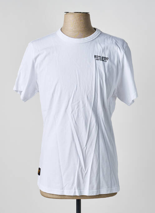 Tricou croială cambrată mâneci scurte alb DAYTONA homme