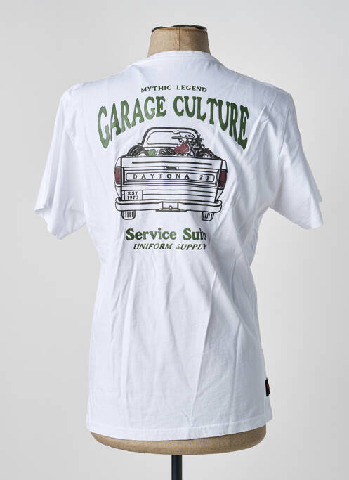 Tricou croială cambrată mâneci scurte alb DAYTONA homme