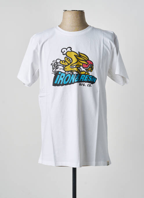 Tricou elasticitate mâneci scurte alb IRON AND RESIN homme