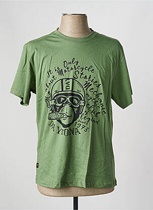 Tricou elasticitate mâneci scurte verde DAYTONA bărbat