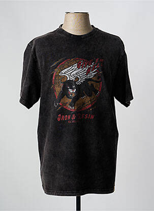 Tricou elasticitate mâneci scurte negru IRON AND RESIN bărbat