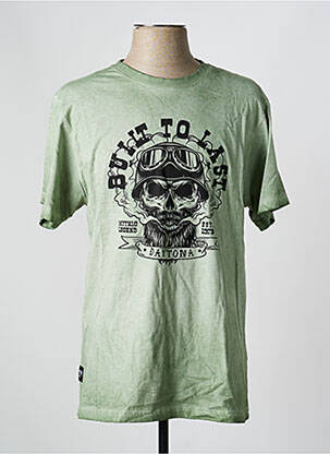 Tricou elasticitate mâneci scurte verde DAYTONA bărbat