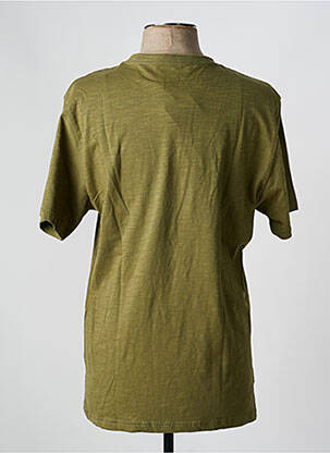 Tricou țesătură melanj mâneci scurte verde DAYTONA bărbat