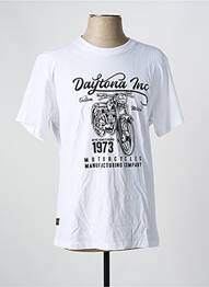 Tricou elasticitate mâneci scurte alb DAYTONA bărbat