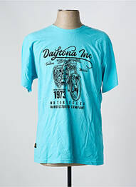 Tricou elasticitate mâneci scurte albastru DAYTONA homme