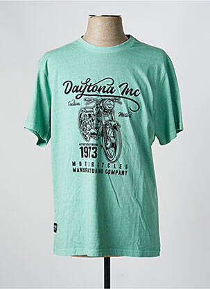 Tricou elasticitate mâneci scurte verde deschis DAYTONA bărbat