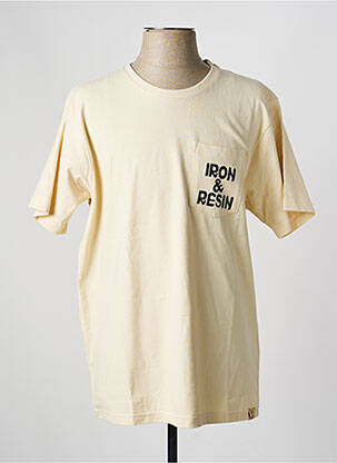 Tricou elasticitate mâneci scurte bej IRON AND RESIN bărbat