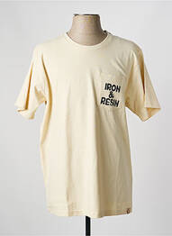 Tricou elasticitate mâneci scurte bej IRON AND RESIN homme