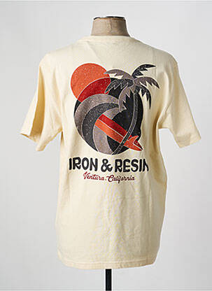 Tricou elasticitate mâneci scurte bej IRON AND RESIN bărbat