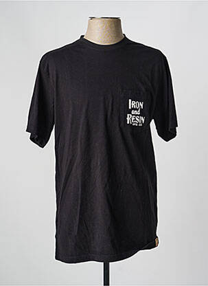 Tricou elasticitate mâneci scurte negru IRON AND RESIN bărbat