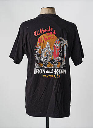 Tricou elasticitate mâneci scurte negru IRON AND RESIN bărbat