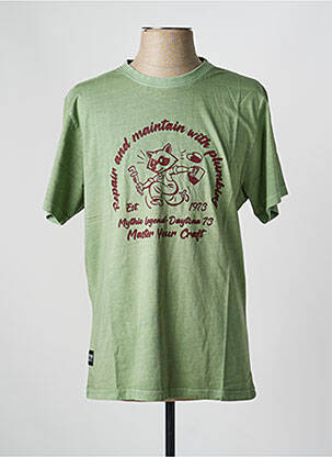 Tricou croială dreaptă mâneci scurte verde DAYTONA bărbat