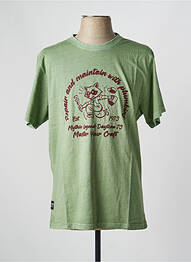 Tricou croială dreaptă mâneci scurte verde DAYTONA homme